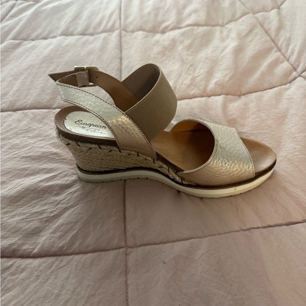 Elegant Tan Wedge Sandals by Easy Street